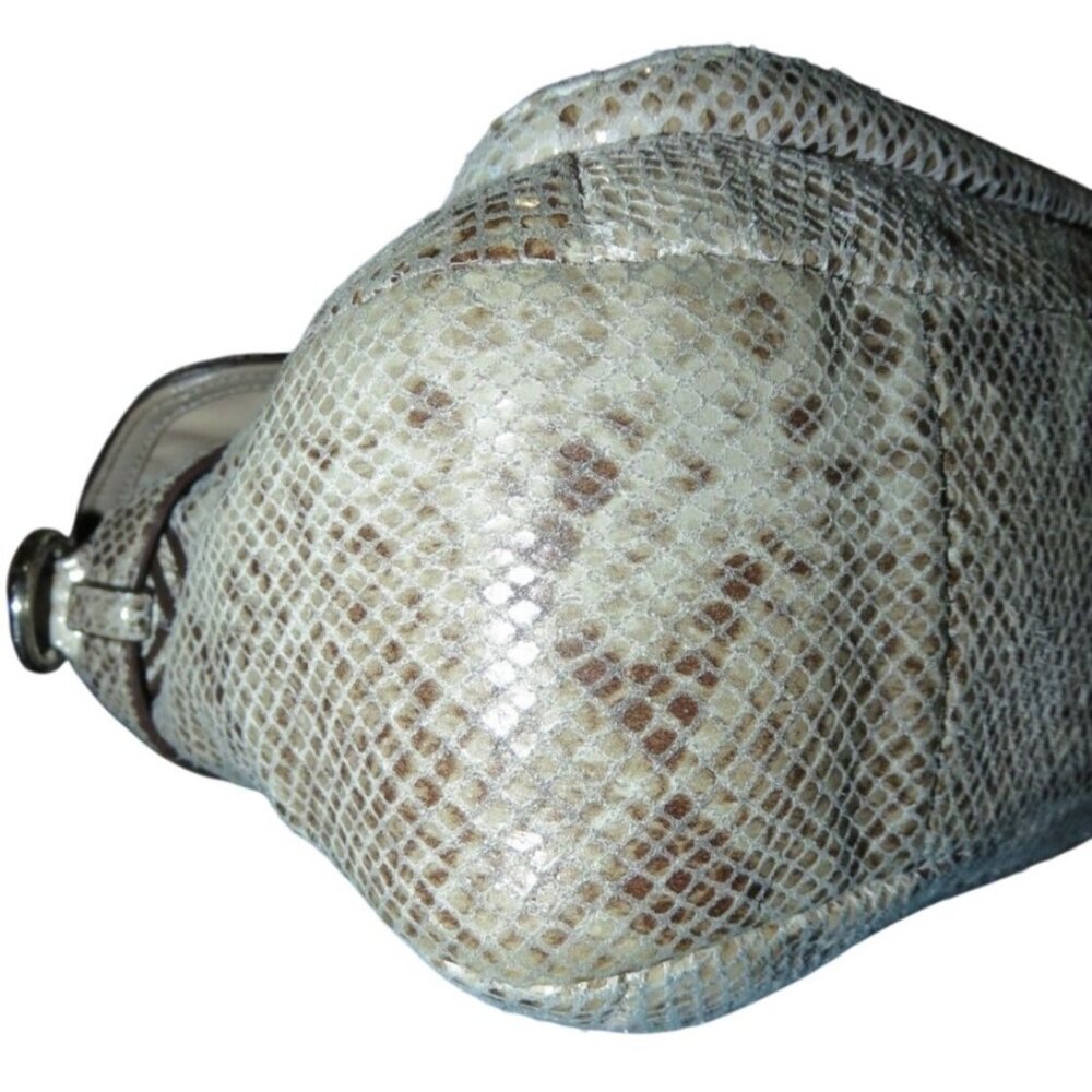 Coach 2013 Campbell Exotic Snakeskin Embossed Leather Flap Satchel Handbag 27895 - Picture 6 of 14